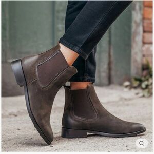 Thursday Boot Company Duchess Chelsea Boot in Dark Olive Suede